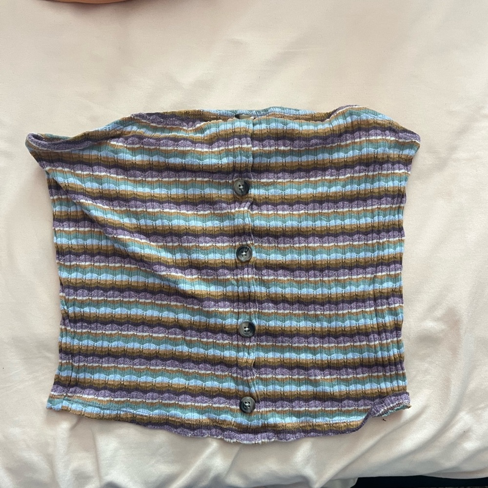 American Eagle Striped Tube Top Size M